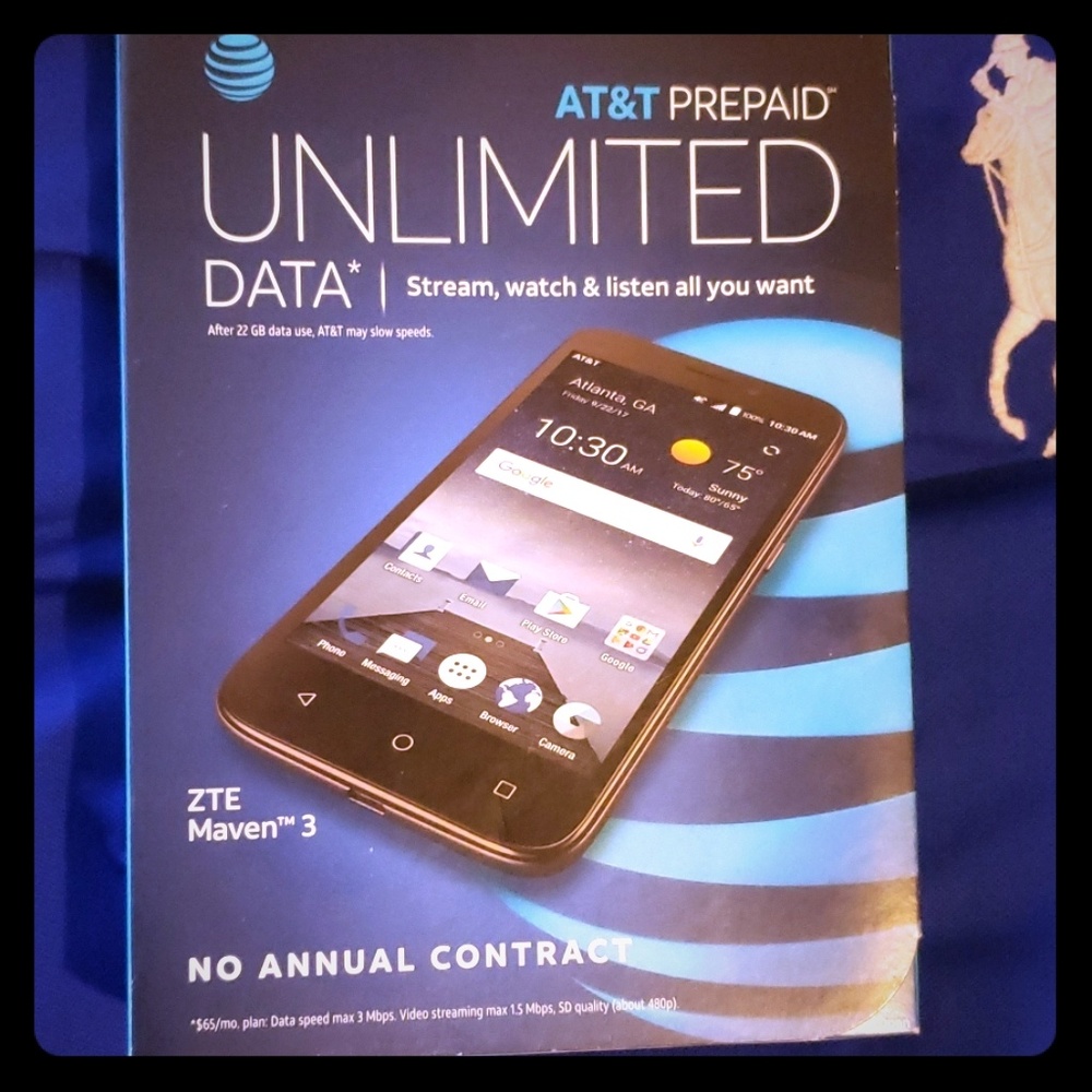 Prepaid AT&T ZTE MAVEN 3 CELL PHONE